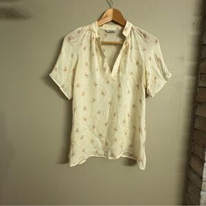 TUCKER NYC Silk Patterned‎ Blouse